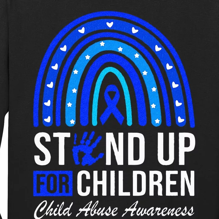 Stand Up For Children Stop Child Abuse Prevention Awareness Tall Long Sleeve T-Shirt