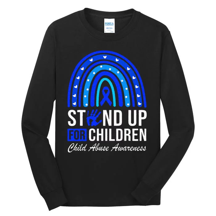 Stand Up For Children Stop Child Abuse Prevention Awareness Tall Long Sleeve T-Shirt