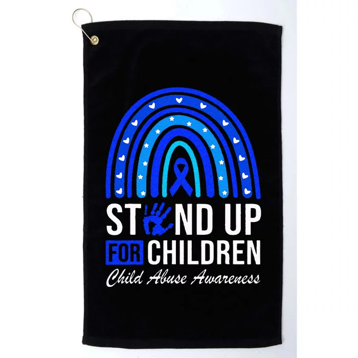 Stand Up For Children Stop Child Abuse Prevention Awareness Platinum Collection Golf Towel