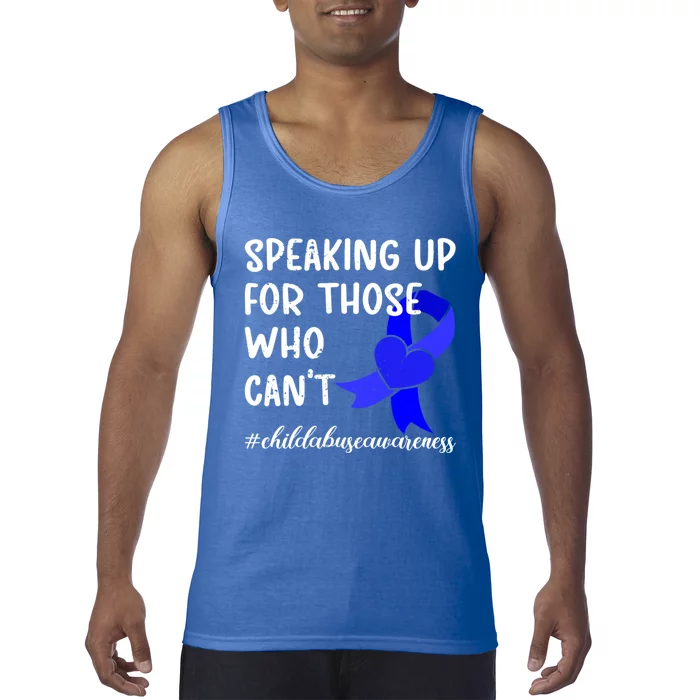 Speaking Up For Those Who Cant Abuse Prevention Month Funny Gift Tank Top