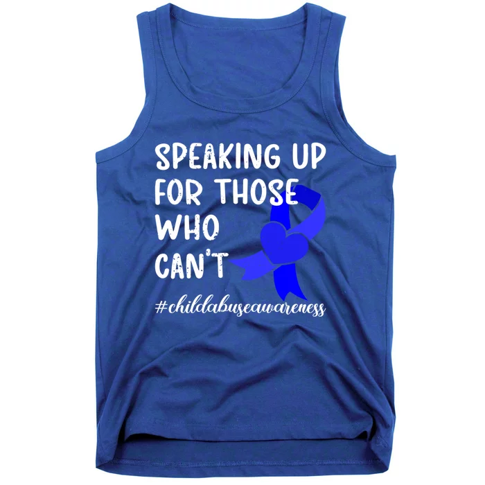 Speaking Up For Those Who Cant Abuse Prevention Month Funny Gift Tank Top