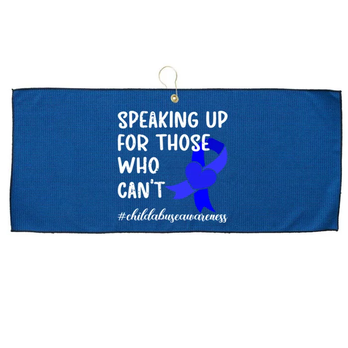 Speaking Up For Those Who Cant Abuse Prevention Month Funny Gift Large Microfiber Waffle Golf Towel