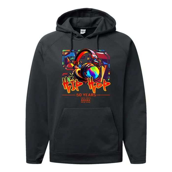 Street Urban Graffiti Art Celebrating 50 Years Of Hip Hop Performance Fleece Hoodie