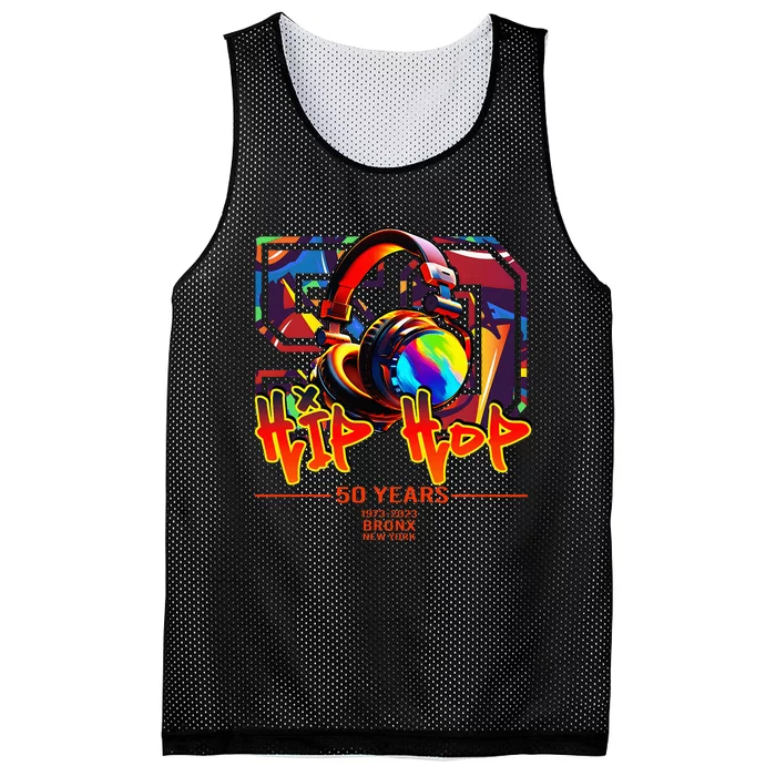 Street Urban Graffiti Art Celebrating 50 Years Of Hip Hop Mesh Reversible Basketball Jersey Tank