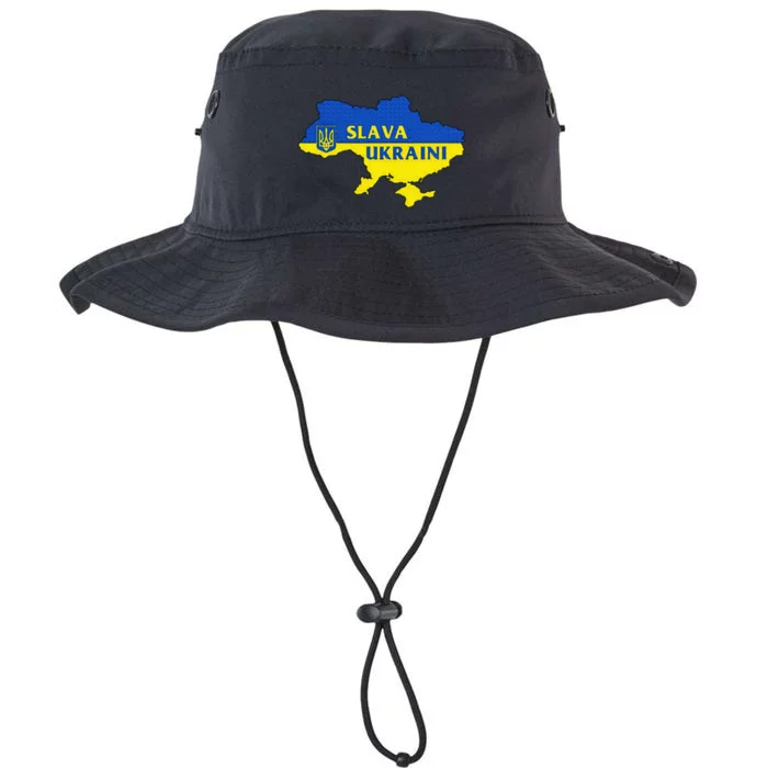 Slava Ukraini Glory To Ukraine Support Ukrainian Flag Legacy Cool Fit Booney Bucket Hat