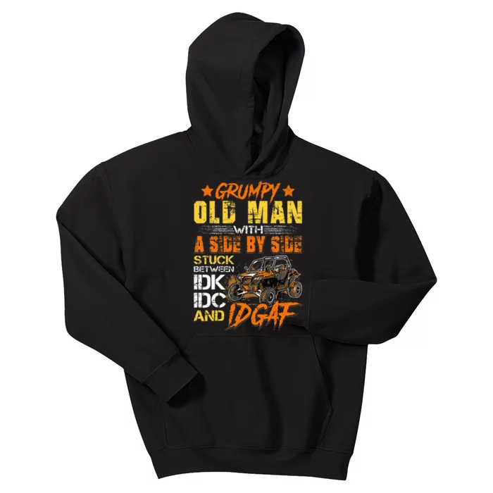 Sxs Utv Grumpy Old Man With Side By Side Kids Hoodie