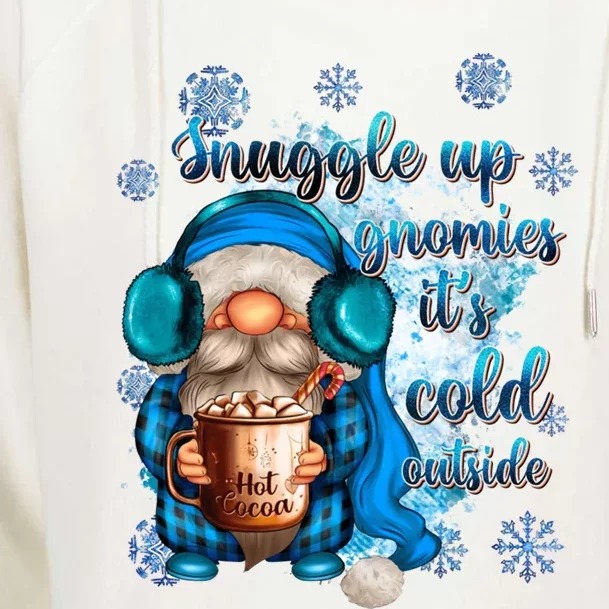 Snuggle Up Gnomies ItS Cold Outside Family Merry Christmas Meaningful Gift Womens Funnel Neck Pullover Hood