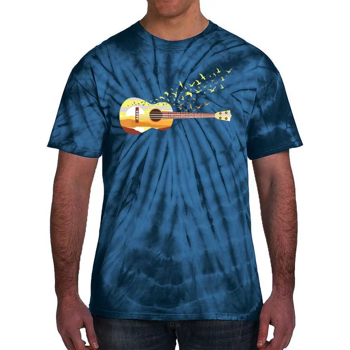 Scenic Uke Guitar Ukulele Lover Guitar Ukulelist Tie-Dye T-Shirt