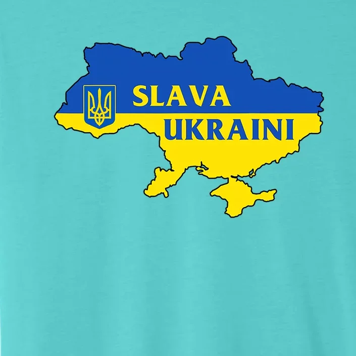 Slava Ukraini Glory To Ukraine Shirt Support Ukrainian Flag ChromaSoft Performance T-Shirt