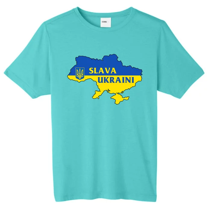 Slava Ukraini Glory To Ukraine Shirt Support Ukrainian Flag ChromaSoft Performance T-Shirt