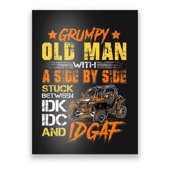 Sxs Utv Grumpy Old Man With Side By Side Poster