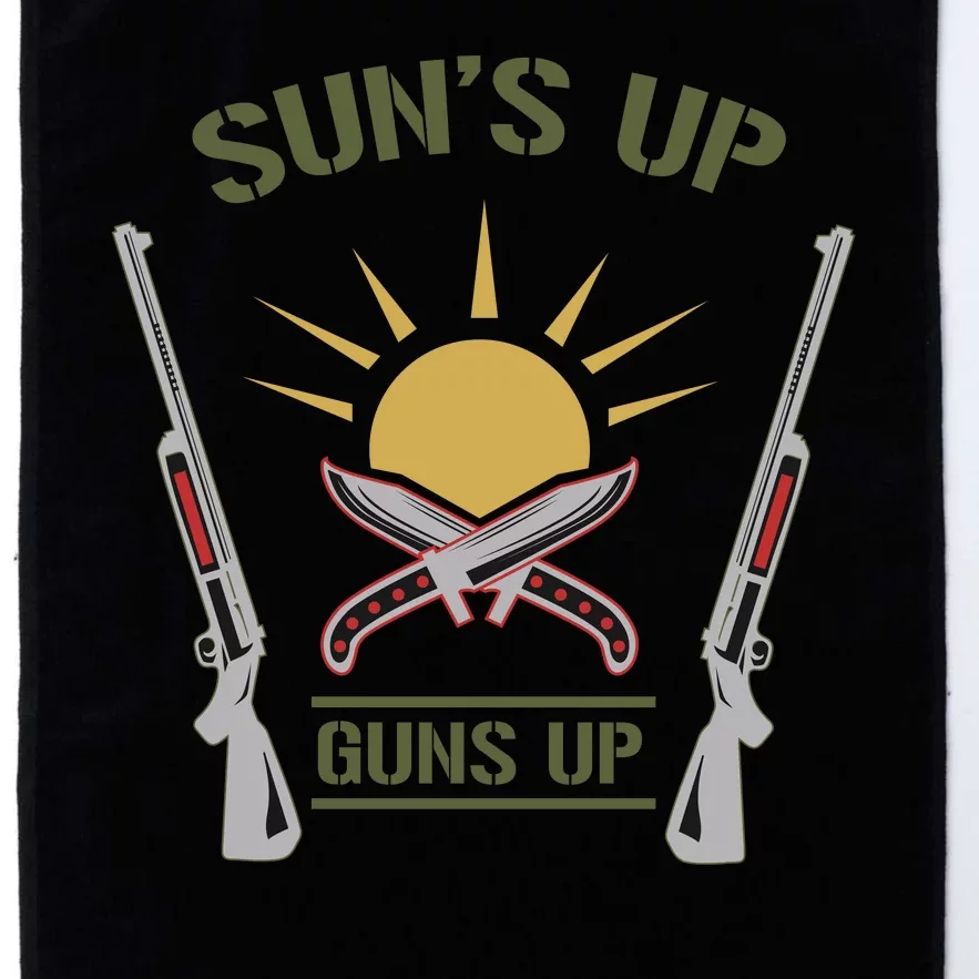 Sun's Up Guns Up Platinum Collection Golf Towel