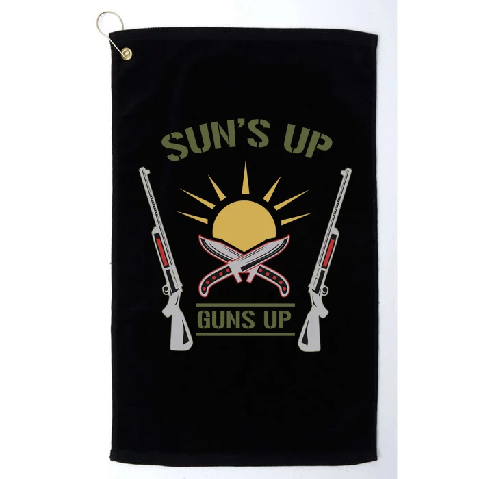 Sun's Up Guns Up Platinum Collection Golf Towel