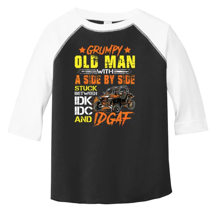 Sxs Utv Grumpy Old Man With Side By Side Toddler Fine Jersey T-Shirt