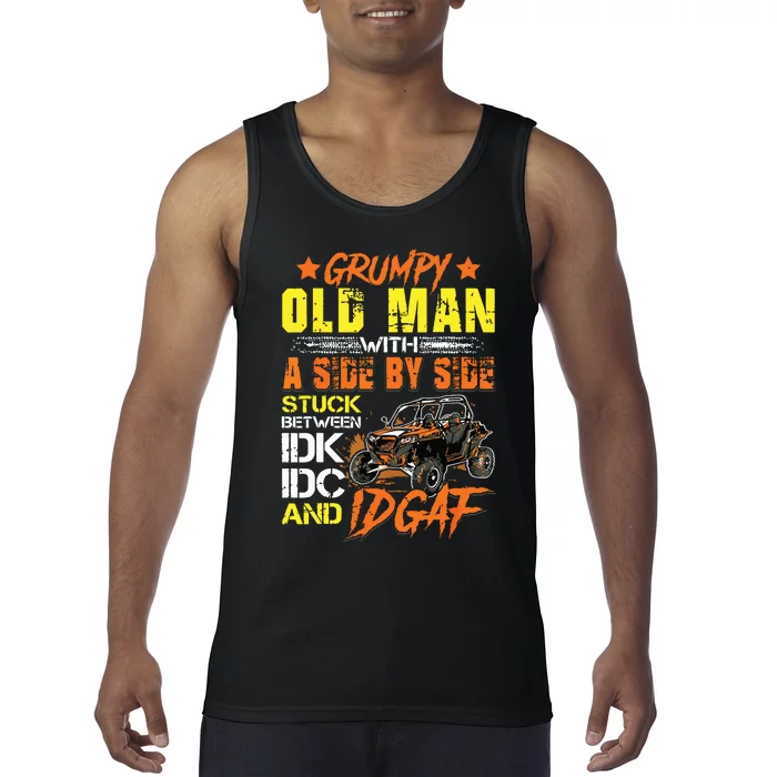 Sxs Utv Grumpy Old Man With Side By Side Tank Top