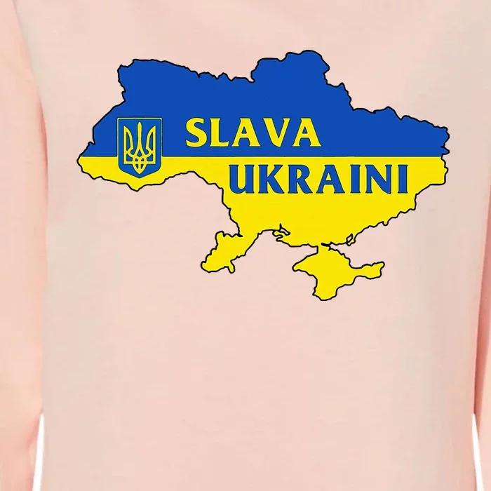 Slava Ukraini Glory To Ukraine Support Ukrainian Flag Womens California Wash Sweatshirt