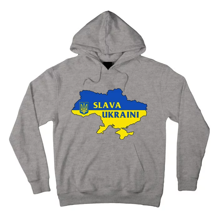 Slava Ukraini Glory To Ukraine Support Ukrainian Flag Tall Hoodie