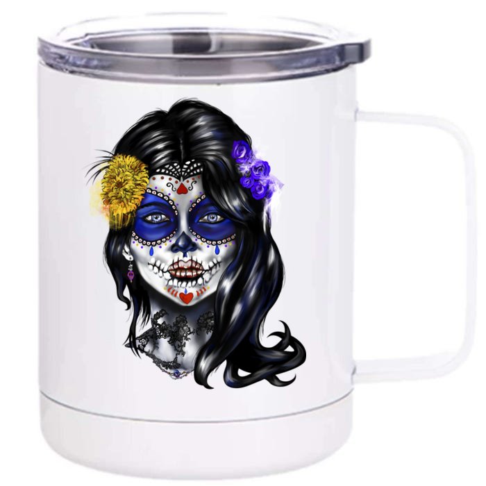 Sugar Face Front Front & Back 12oz Stainless Steel Tumbler Cup