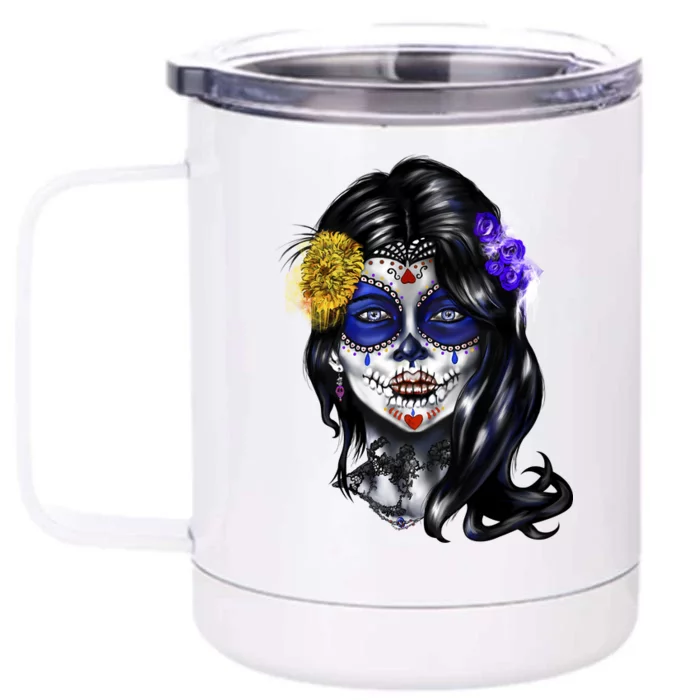 Sugar Face Front Front & Back 12oz Stainless Steel Tumbler Cup