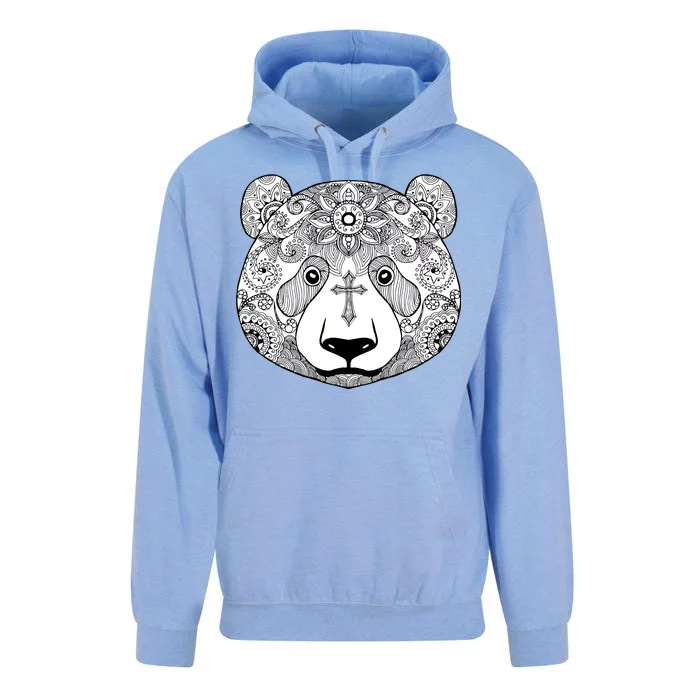 Sugar Flower Grey Style Panda Bear Unisex Surf Hoodie