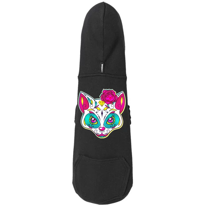 Sugar Skull Cat Doggie 3-End Fleece Hoodie