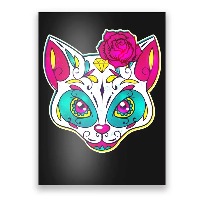 Premium Vector  Sugar skull day of the day mask with rose flower