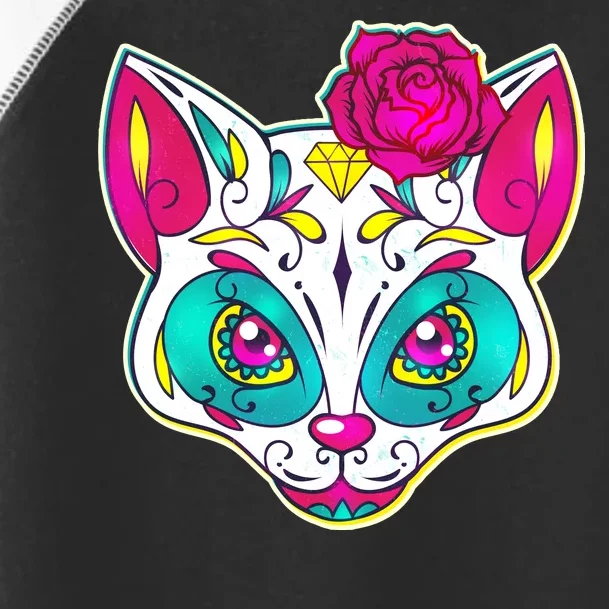 Sugar Skull Cat Toddler Fine Jersey T-Shirt