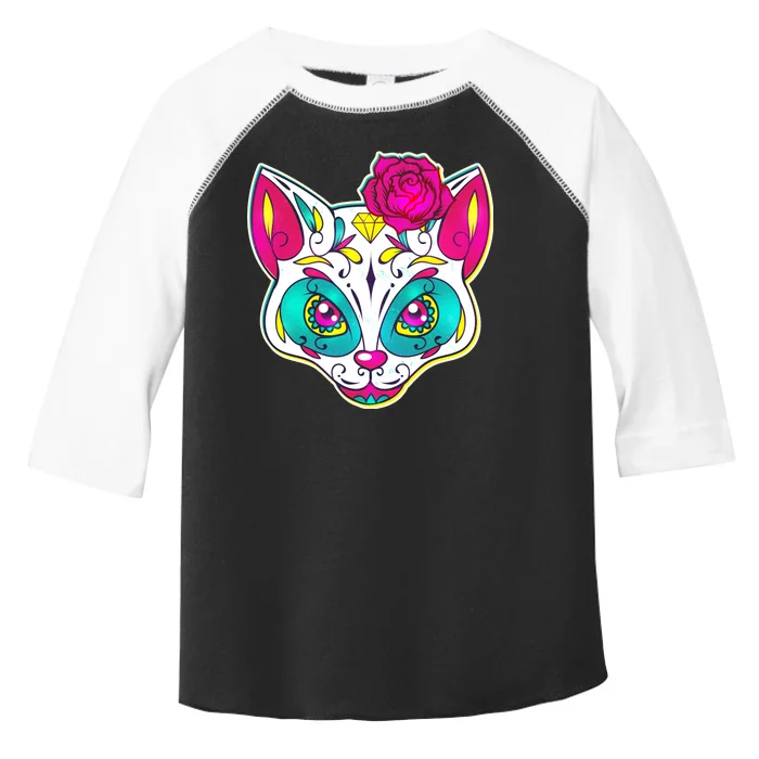 Sugar Skull Cat Toddler Fine Jersey T-Shirt