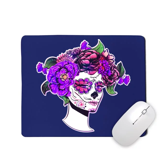 Sugar Skull Flower Girl Mousepad