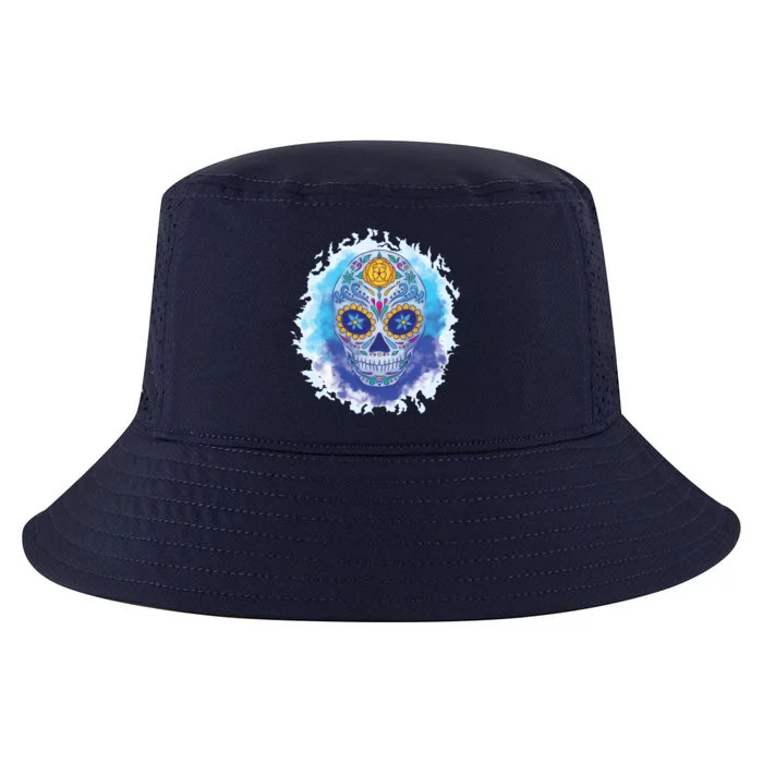 Sugar Skull Watercolor Cool Comfort Performance Bucket Hat