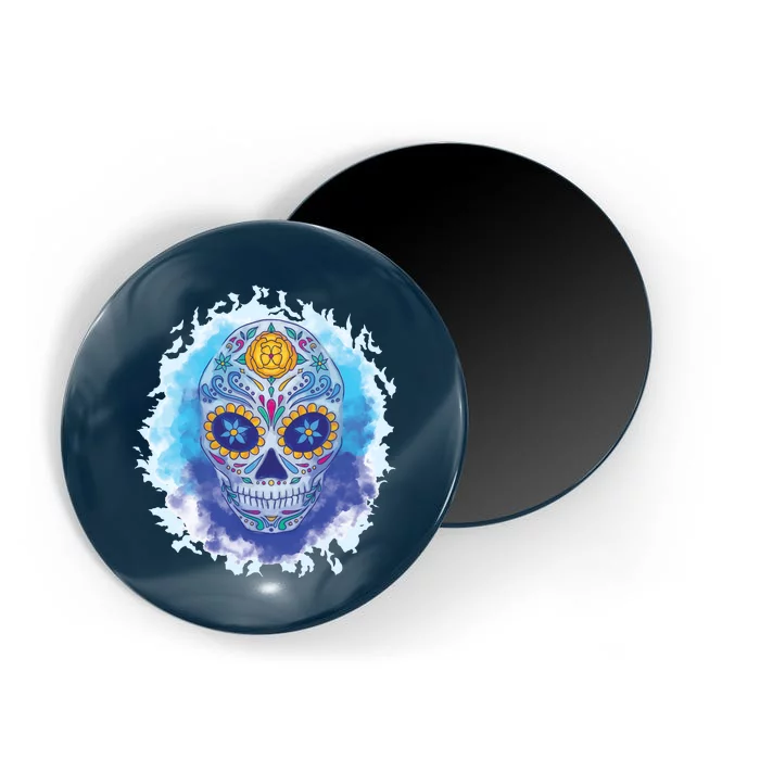 Sugar Skull Watercolor Magnet