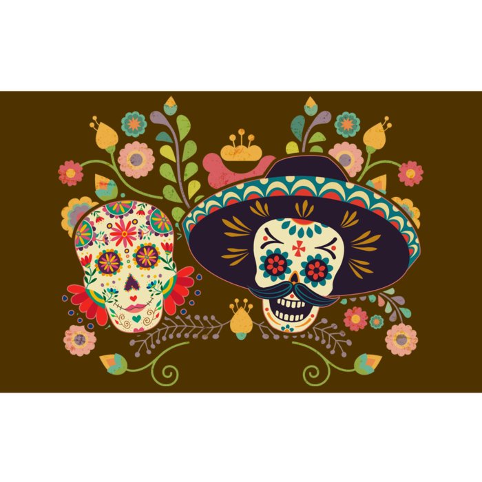 Sugar Skulls Day of the Dead Bumper Sticker