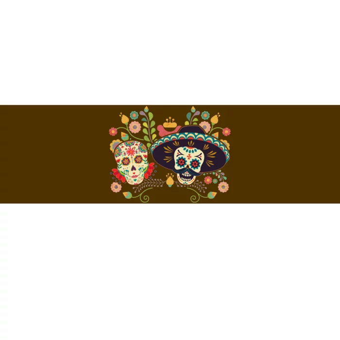 Sugar Skulls Day of the Dead Bumper Sticker