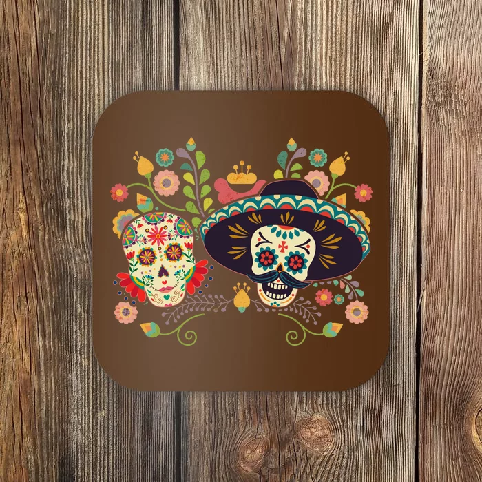 Sugar Skulls Day of the Dead Coaster