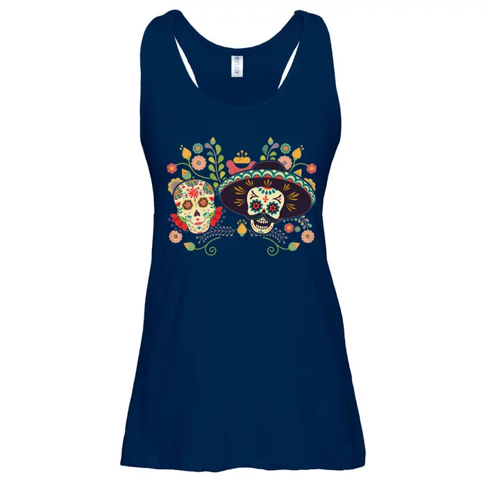 Sugar Skulls Day of the Dead Ladies Essential Flowy Tank