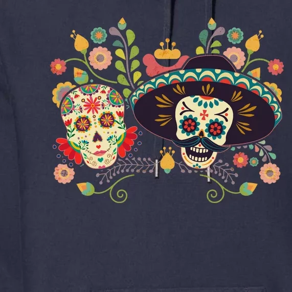 Sugar Skulls Day of the Dead Premium Hoodie