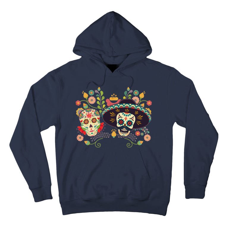 Sugar Skulls Day of the Dead Tall Hoodie