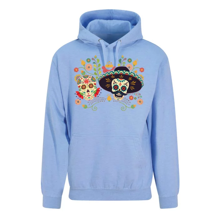 Sugar Skulls Day of the Dead Unisex Surf Hoodie