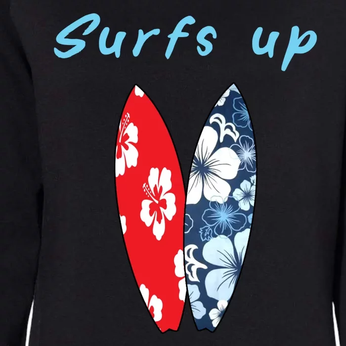 Surfs Up Hawaiian Style Womens California Wash Sweatshirt