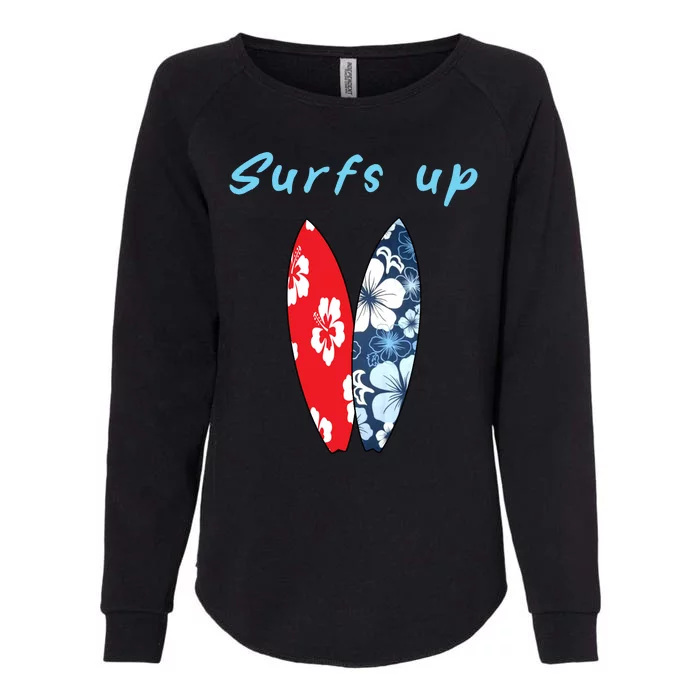 Surfs Up Hawaiian Style Womens California Wash Sweatshirt