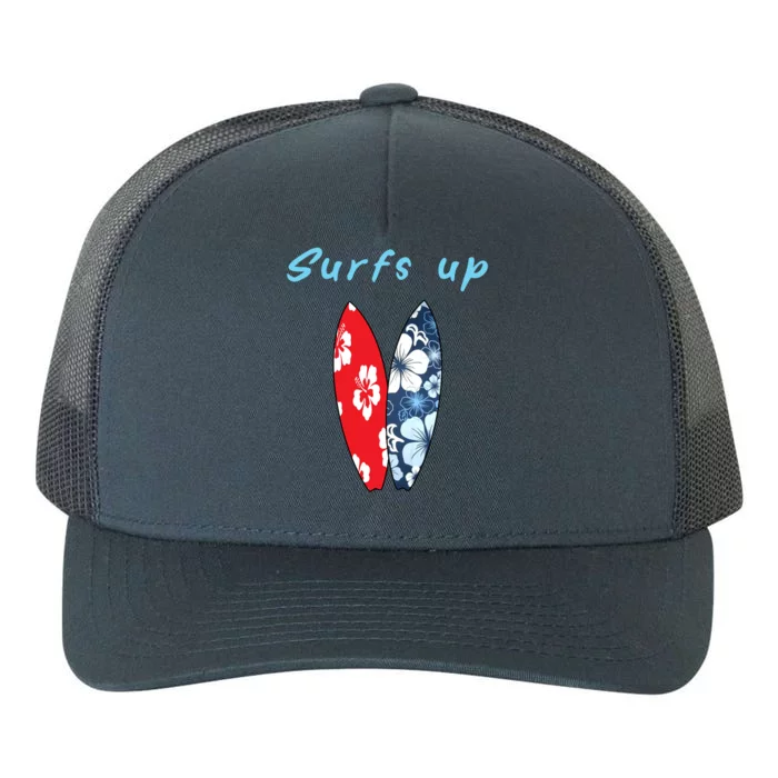 Surfs Up Hawaiian Style Yupoong Adult 5-Panel Trucker Hat