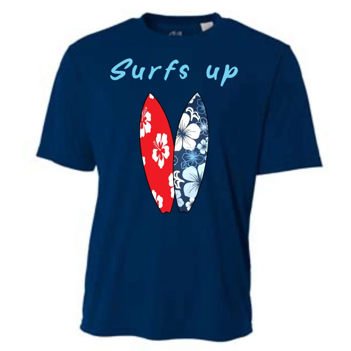 Surfs Up Hawaiian Style Cooling Performance Crew T-Shirt