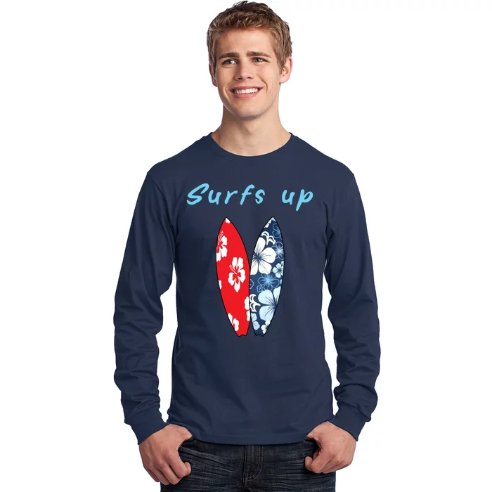 Surfs Up Hawaiian Style Long Sleeve Shirt