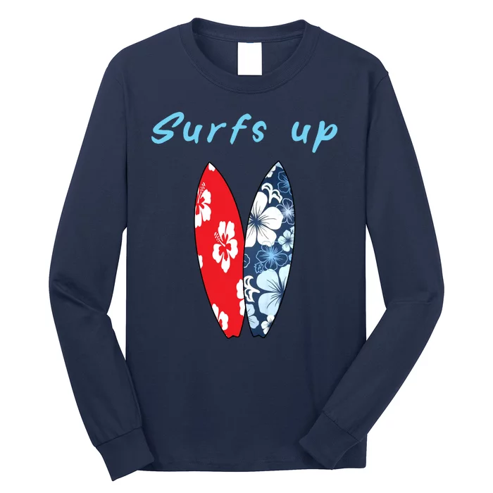 Surfs Up Hawaiian Style Long Sleeve Shirt