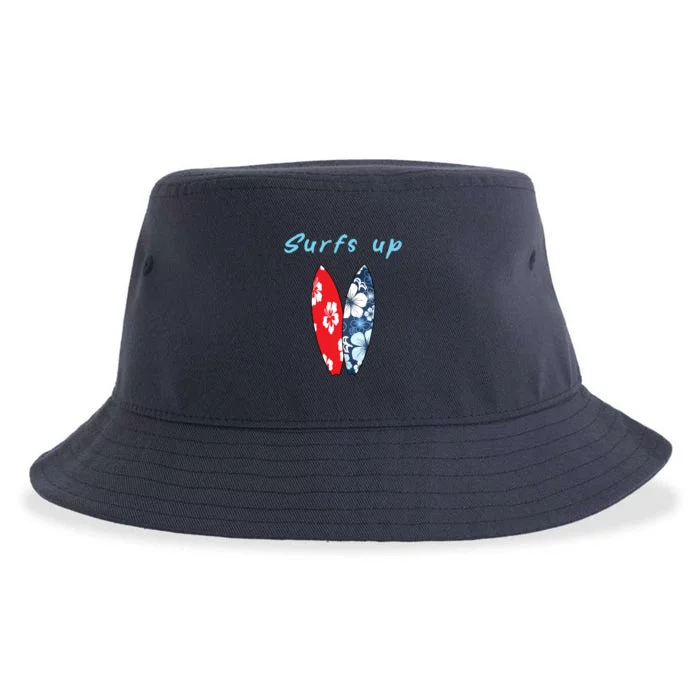 Surfs Up Hawaiian Style Sustainable Bucket Hat