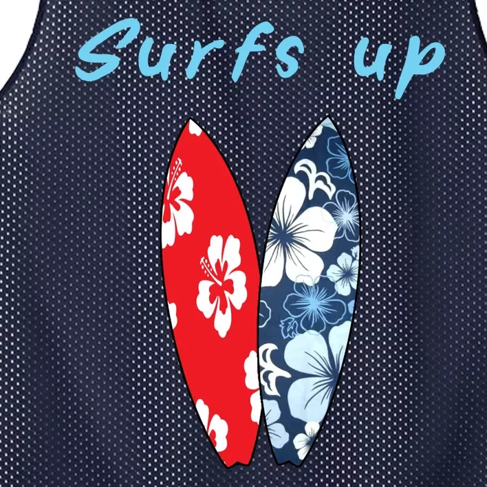 Surfs Up Hawaiian Style Mesh Reversible Basketball Jersey Tank