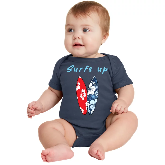 Surfs Up Hawaiian Style Baby Bodysuit