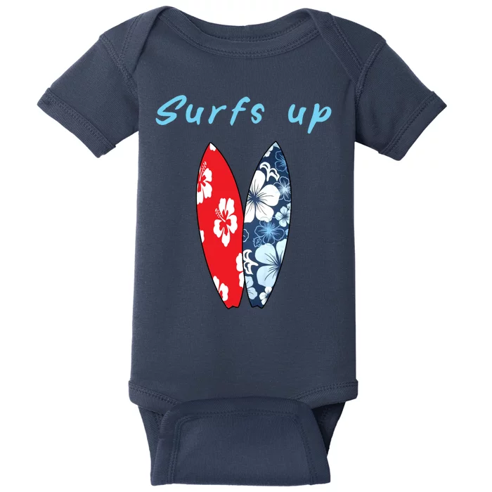 Surfs Up Hawaiian Style Baby Bodysuit