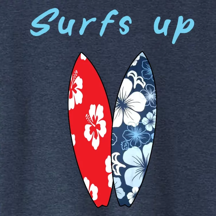 Surfs Up Hawaiian Style Women's Crop Top Tee