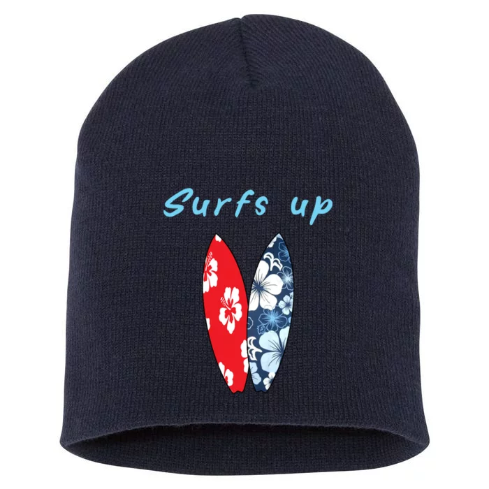 Surfs Up Hawaiian Style Short Acrylic Beanie